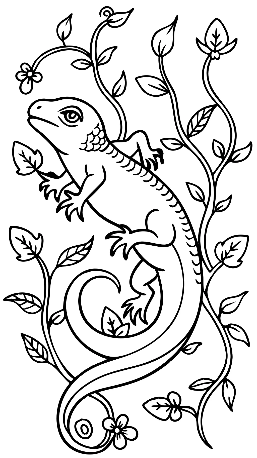 coloriages enchevêtrés et lézard